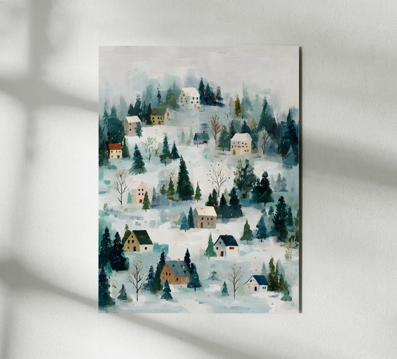 Nordic Snow Village alluminio dibond da velvetwinterstudio