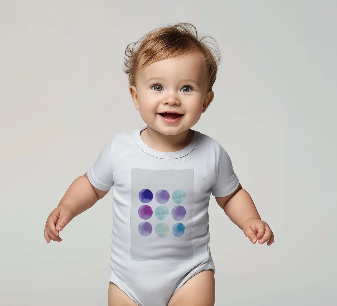 Dots body neonato maniche corte da XOXO Arte