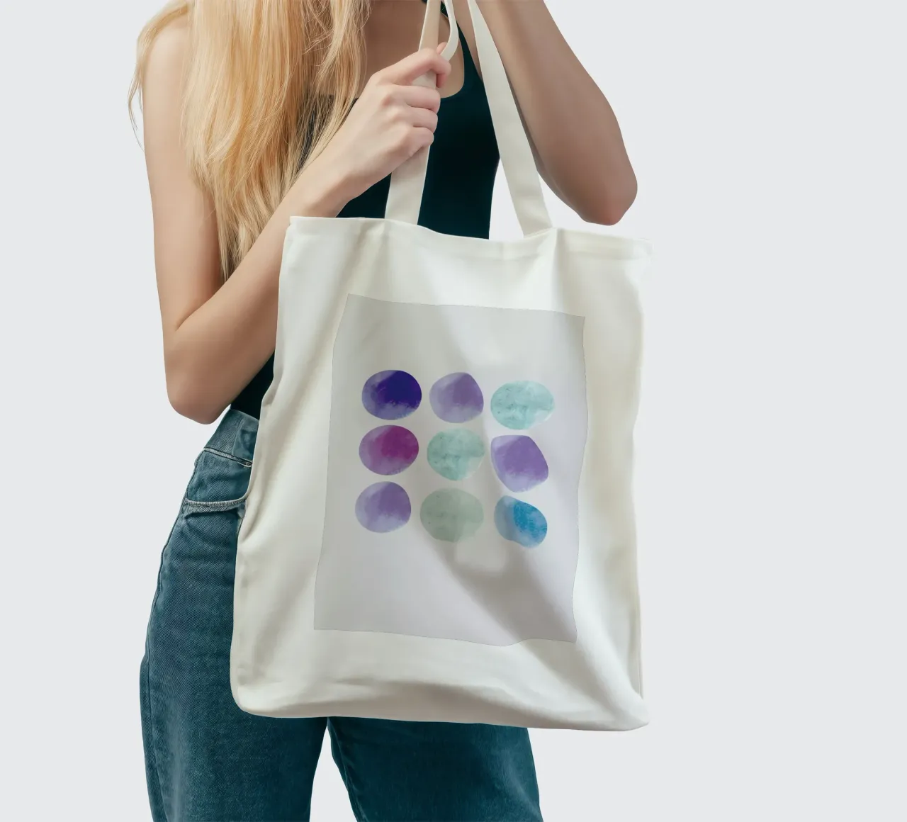 Dots borsa in juta da XOXO Arte