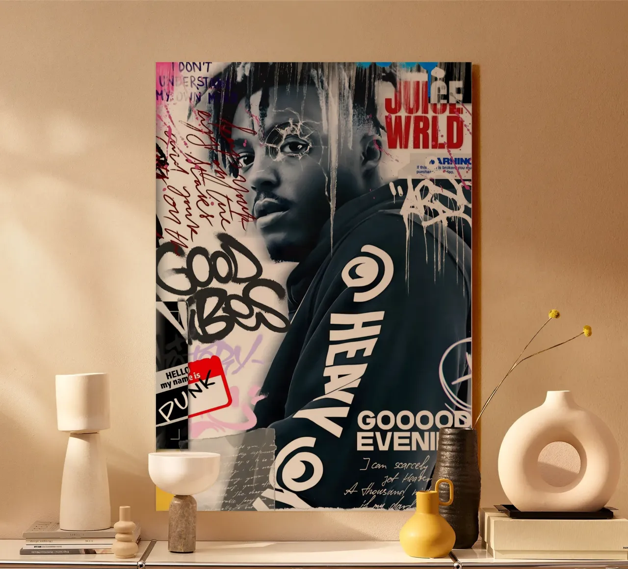 Juice WRLD metacrilato de Digital Street art