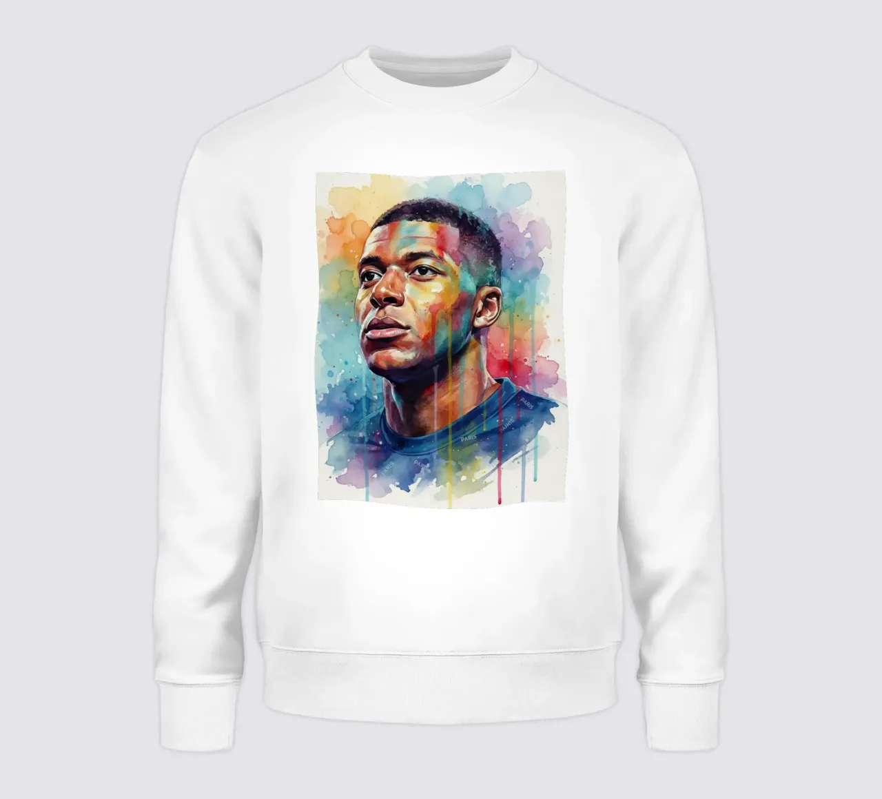 Kylian Mbappe arte colorata astratta felpa da Kalis