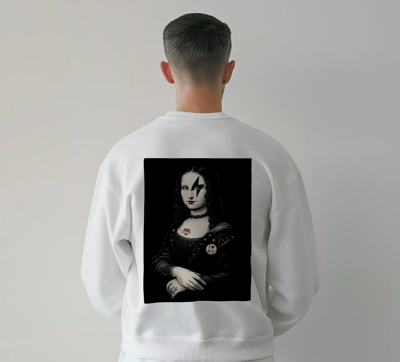 Monna Lisa punk felpa da 🎁 NOBELART