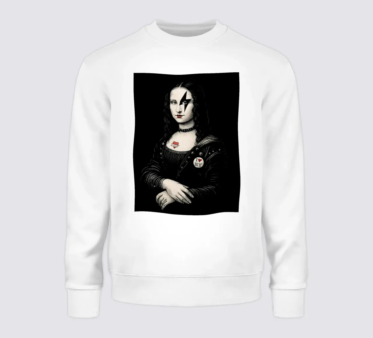 Monna Lisa punk felpa da 🎁 NOBELART