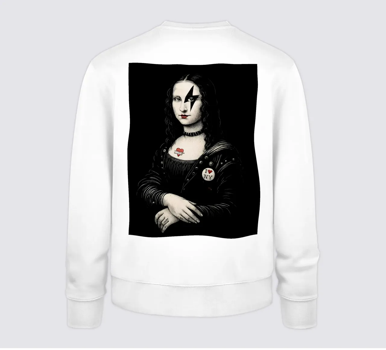 Monna Lisa punk felpa da 🎁 NOBELART