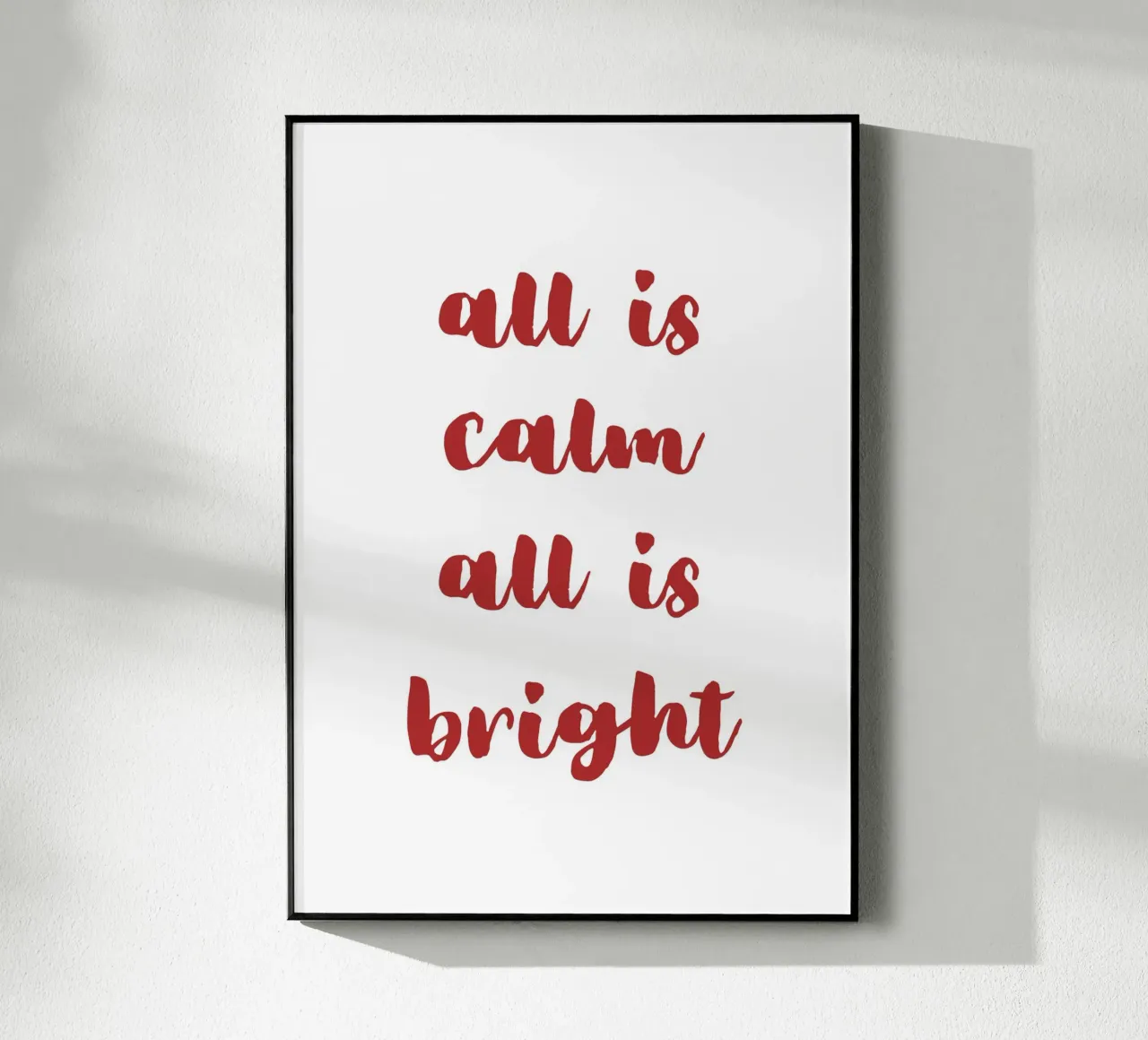 All is calm all is bright plexiglass da HolidaysCandyWalls
