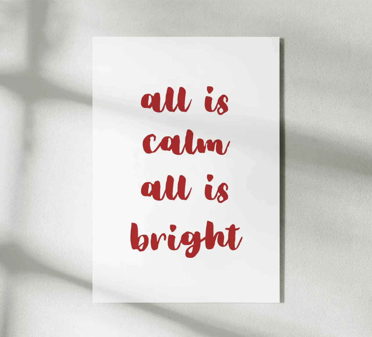 All is calm all is bright plexiglass da HolidaysCandyWalls
