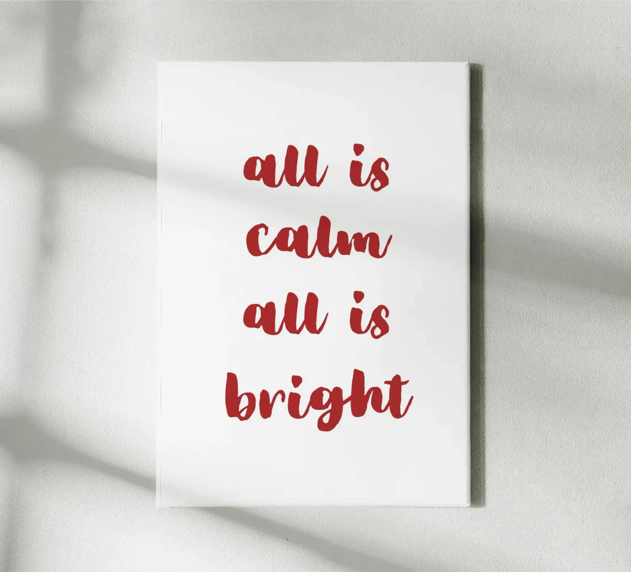 All is calm all is bright canvas van HolidaysCandyWalls