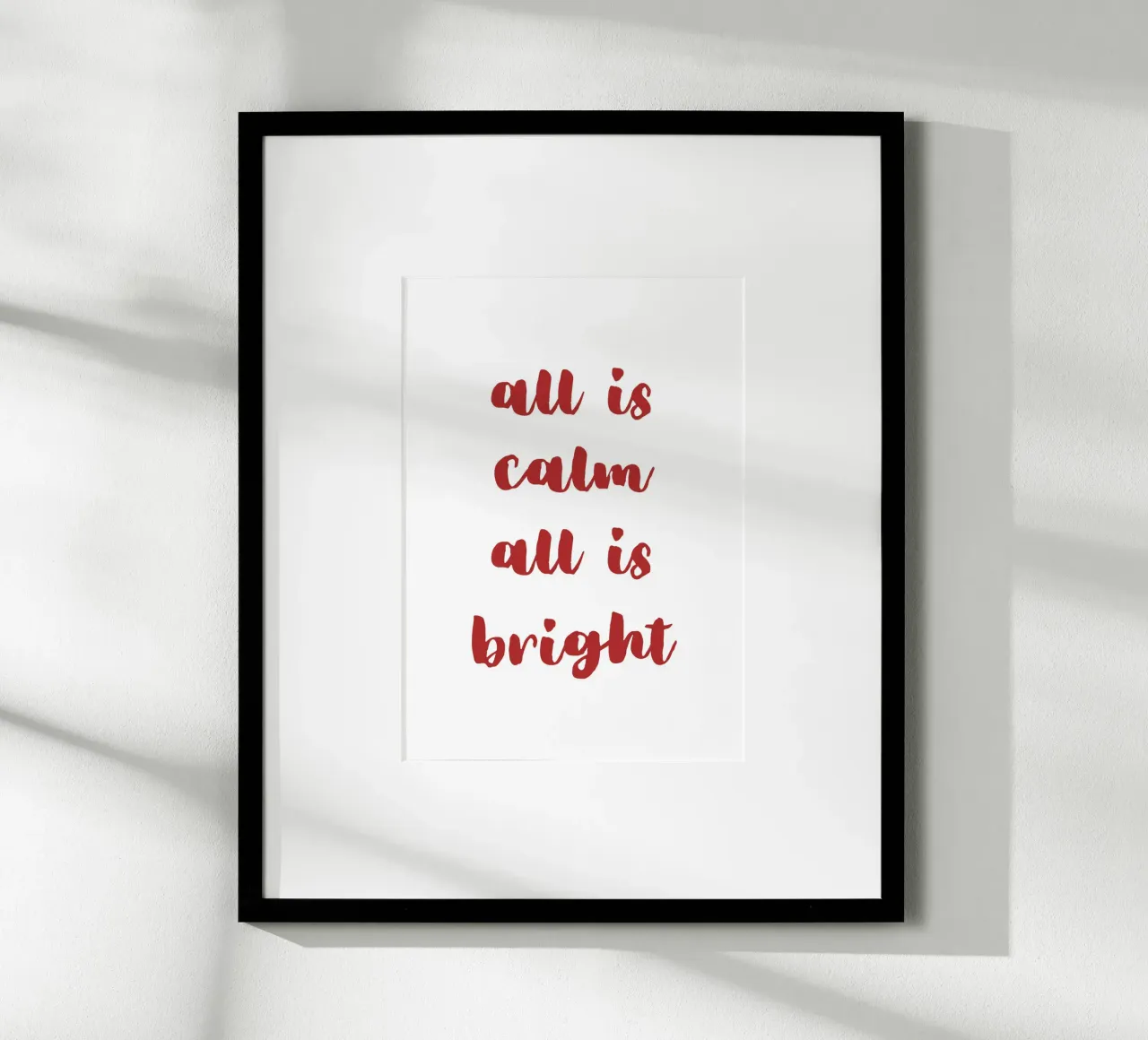 All is calm all is bright carta hahnemühle da HolidaysCandyWalls