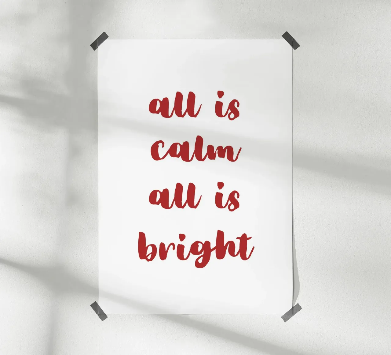 All is calm all is bright carta hahnemühle da HolidaysCandyWalls