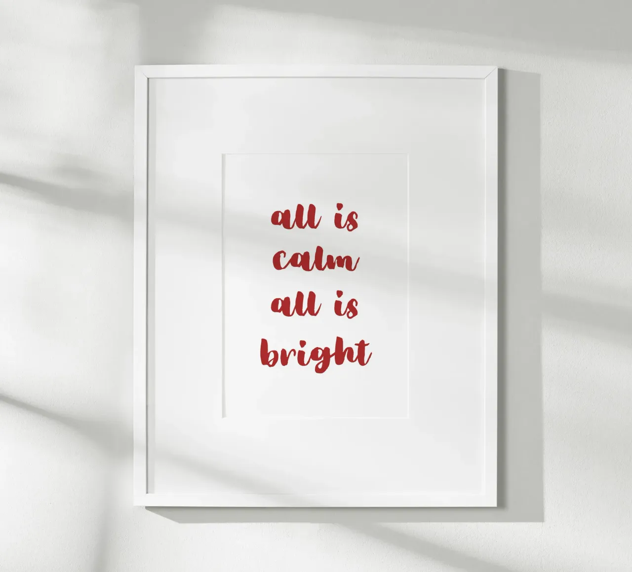 All is calm all is bright carta hahnemühle da HolidaysCandyWalls