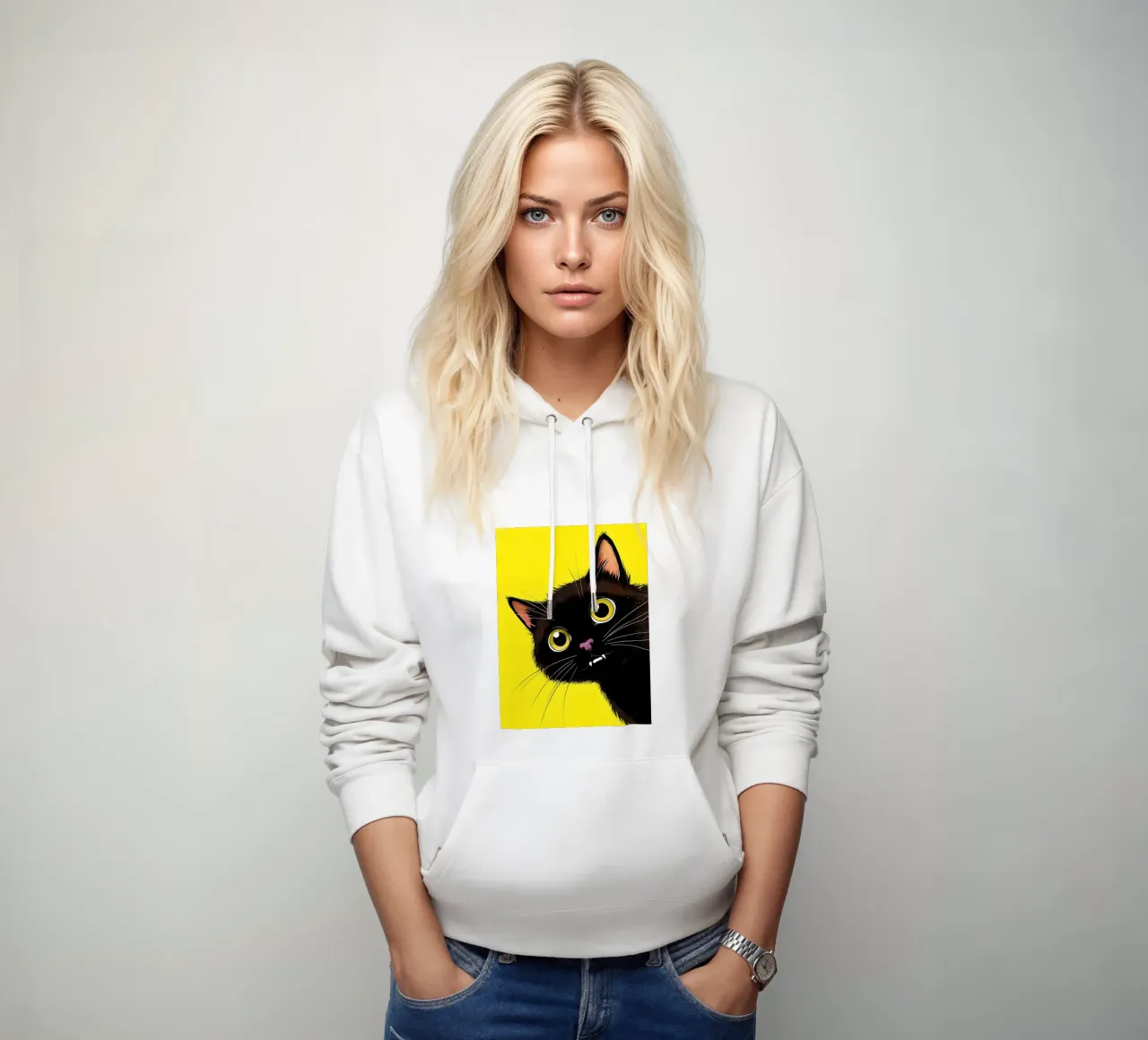 gatto vampiro felpa con cappuccio da 🎁 NOBELART