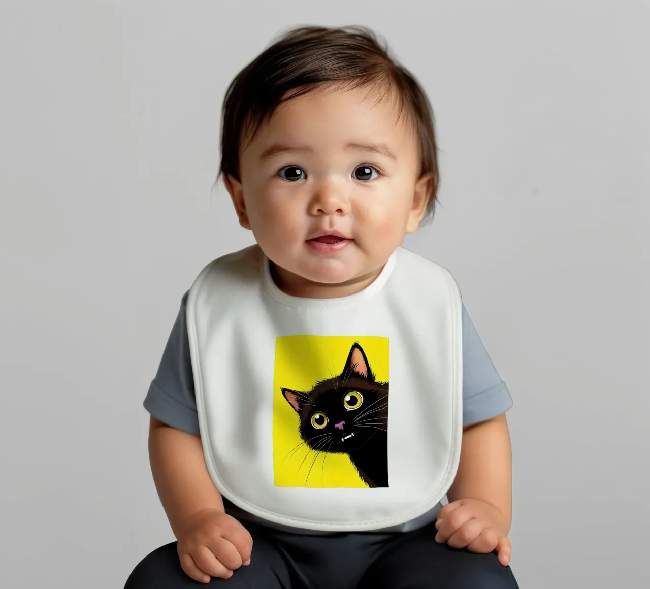 vampirecat baby bib by 🎁 NOBELART