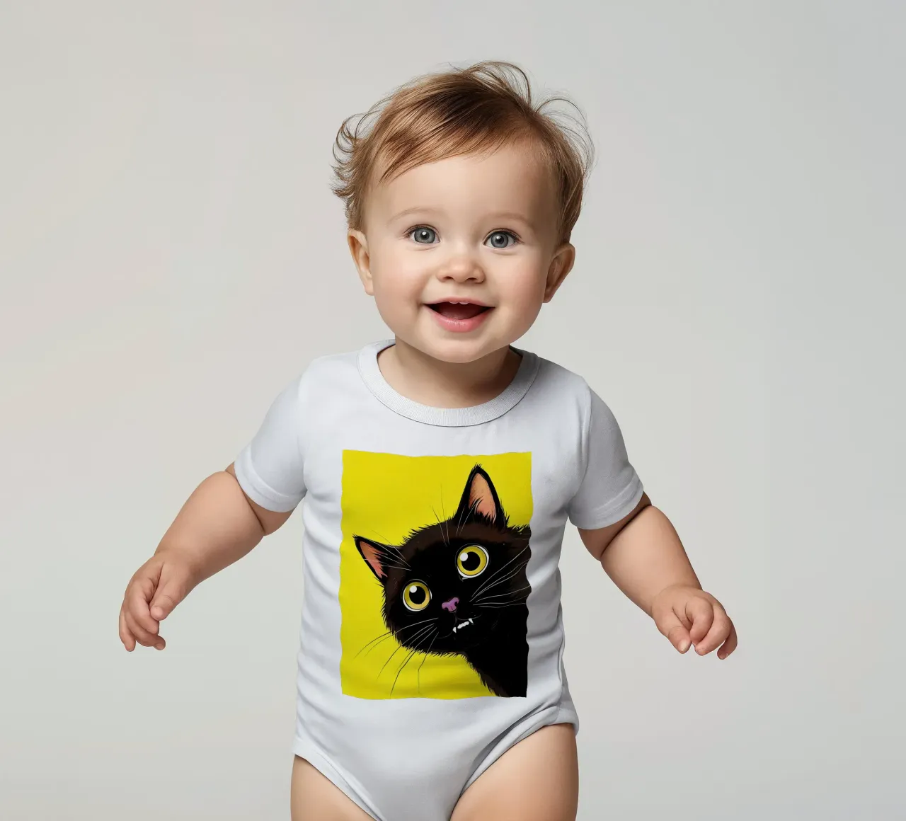 vampirecat Kurzarm Babybody von 🎁 NOBELART