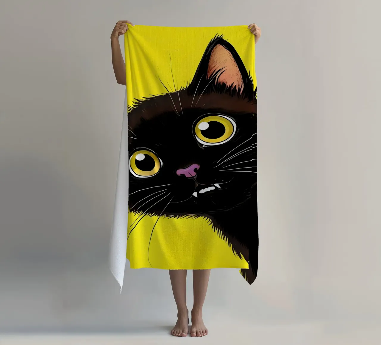 gatto vampiro telo mare da 🎁 NOBELART