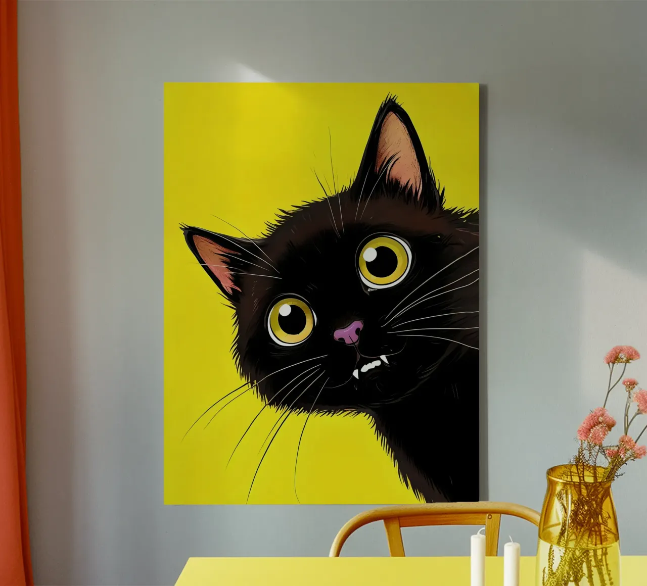 vampirecat lienzo de 🎁 NOBELART
