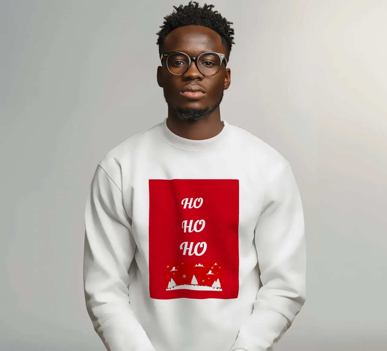 Christmas design in red sweatshirt by BenCoStyle