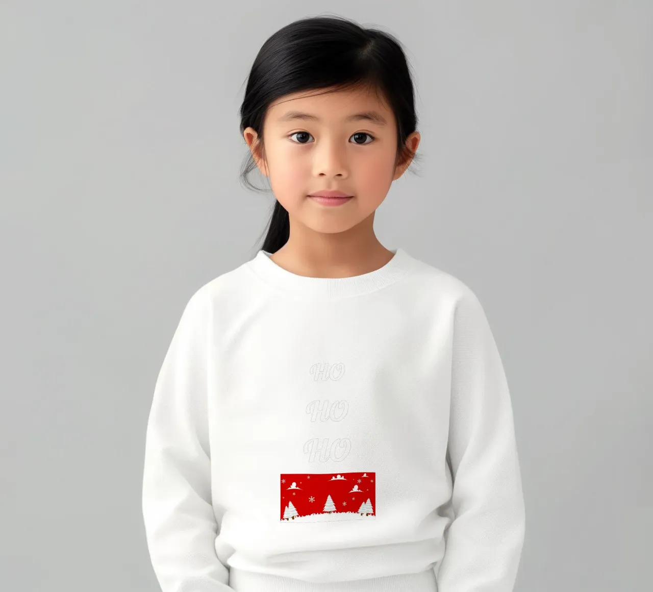 Design natalizio in rosso felpa bambino da BenCoStyle