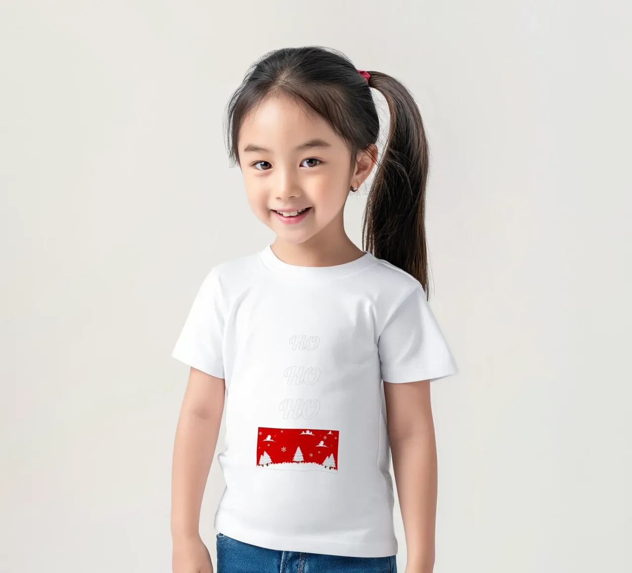 Design natalizio in rosso t-shirt bambini da BenCoStyle