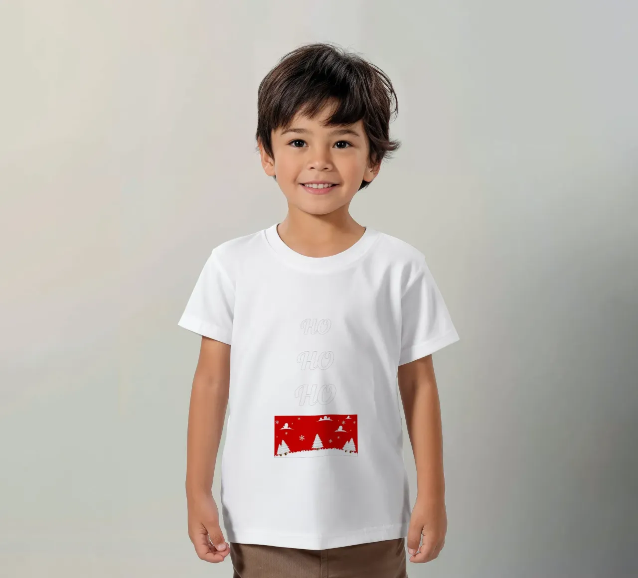 Design natalizio in rosso t-shirt bambini da BenCoStyle