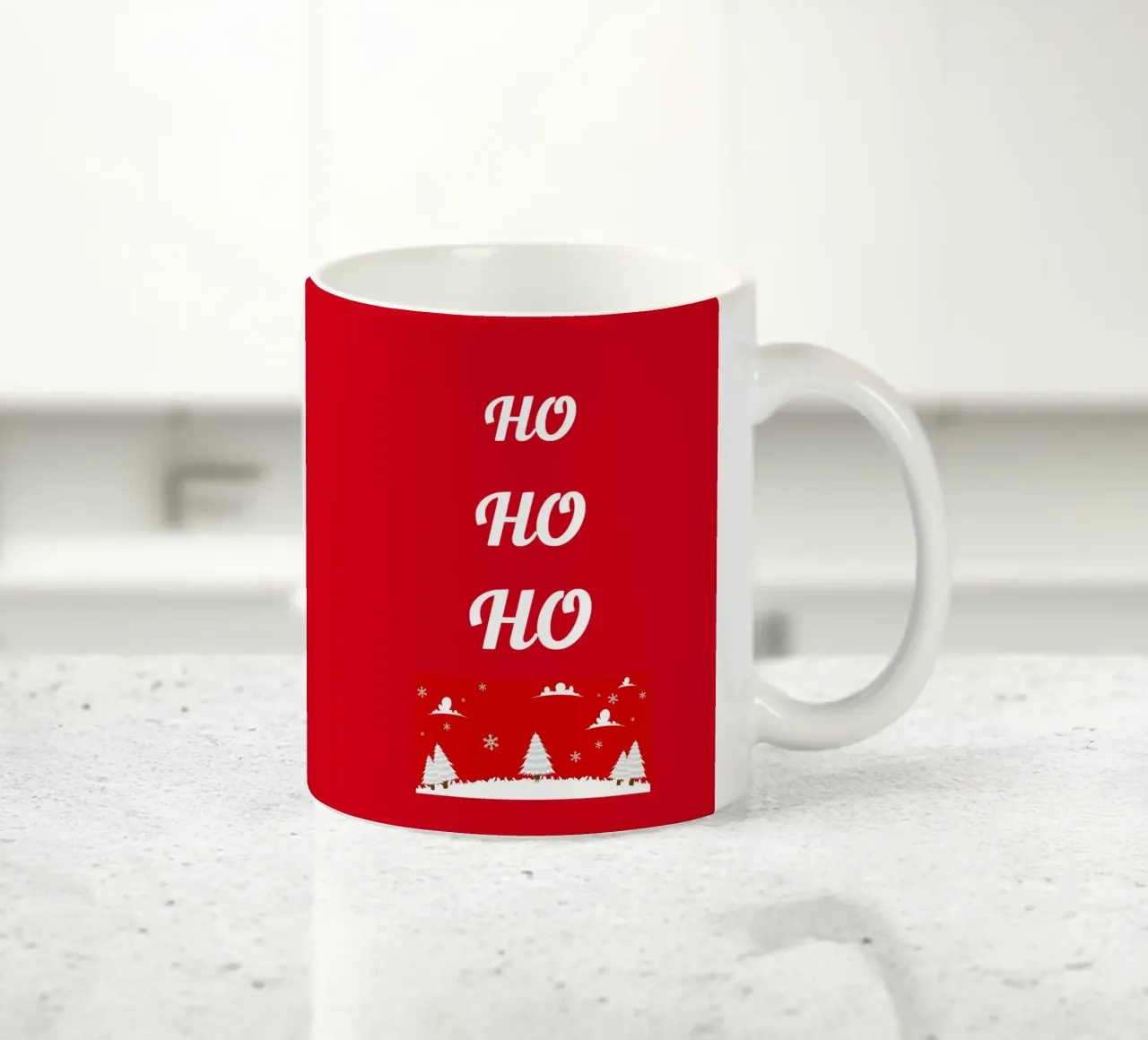 Design natalizio in rosso tazza in ceramica da BenCoStyle