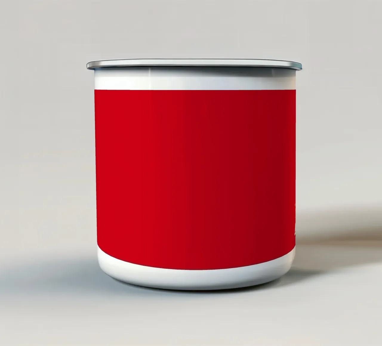 Kerstdesign in rood emaille mok van BenCoStyle