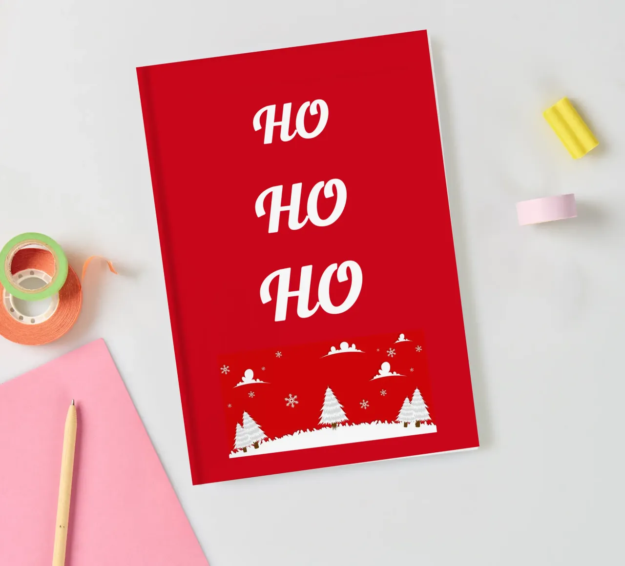 Design de Noël en rouge carnet de notes de BenCoStyle