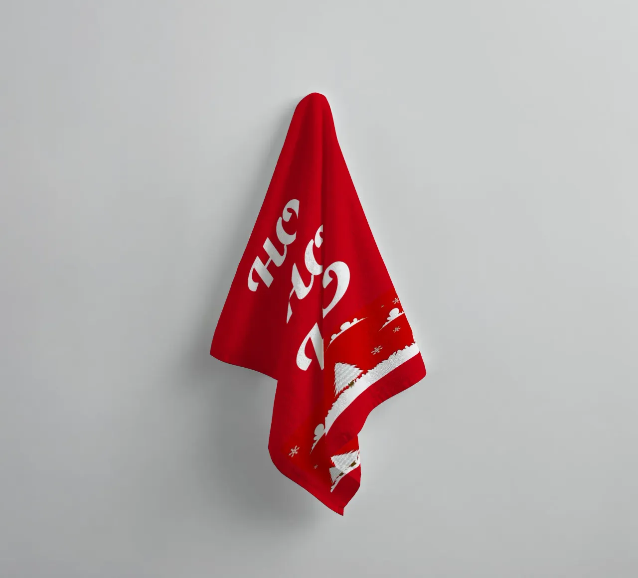Design natalizio in rosso asciugamano da bagno da BenCoStyle