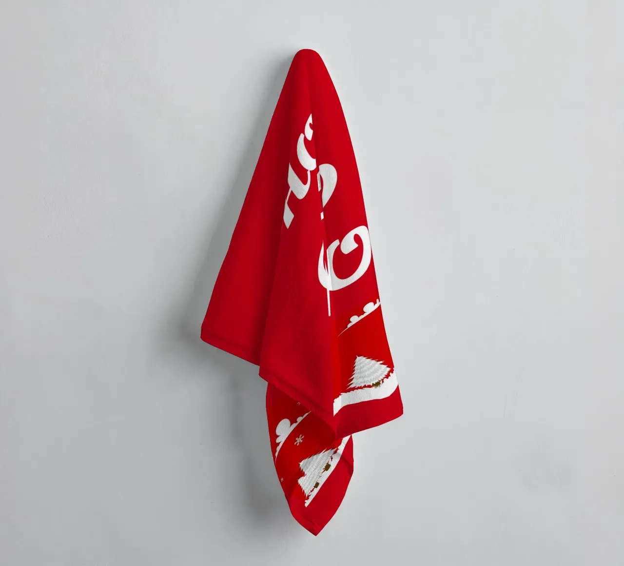 Design natalizio in rosso asciugamano da bagno da BenCoStyle
