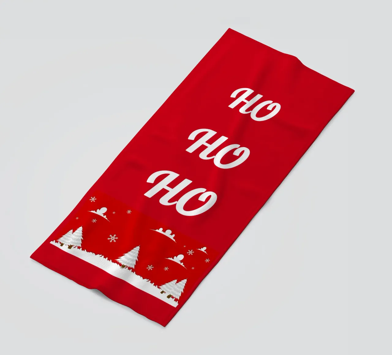 Design natalizio in rosso telo mare da BenCoStyle