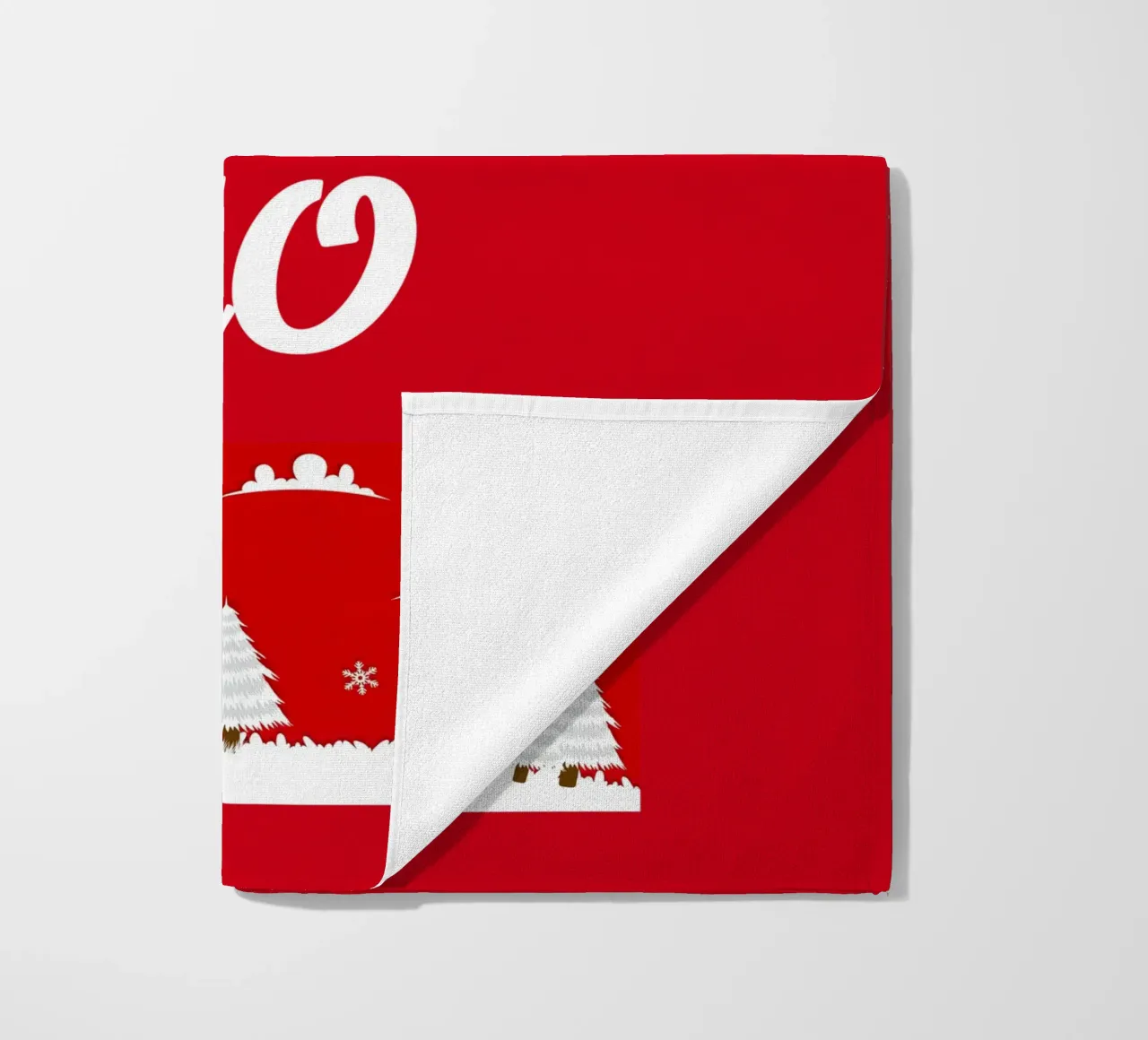 Design natalizio in rosso telo mare da BenCoStyle