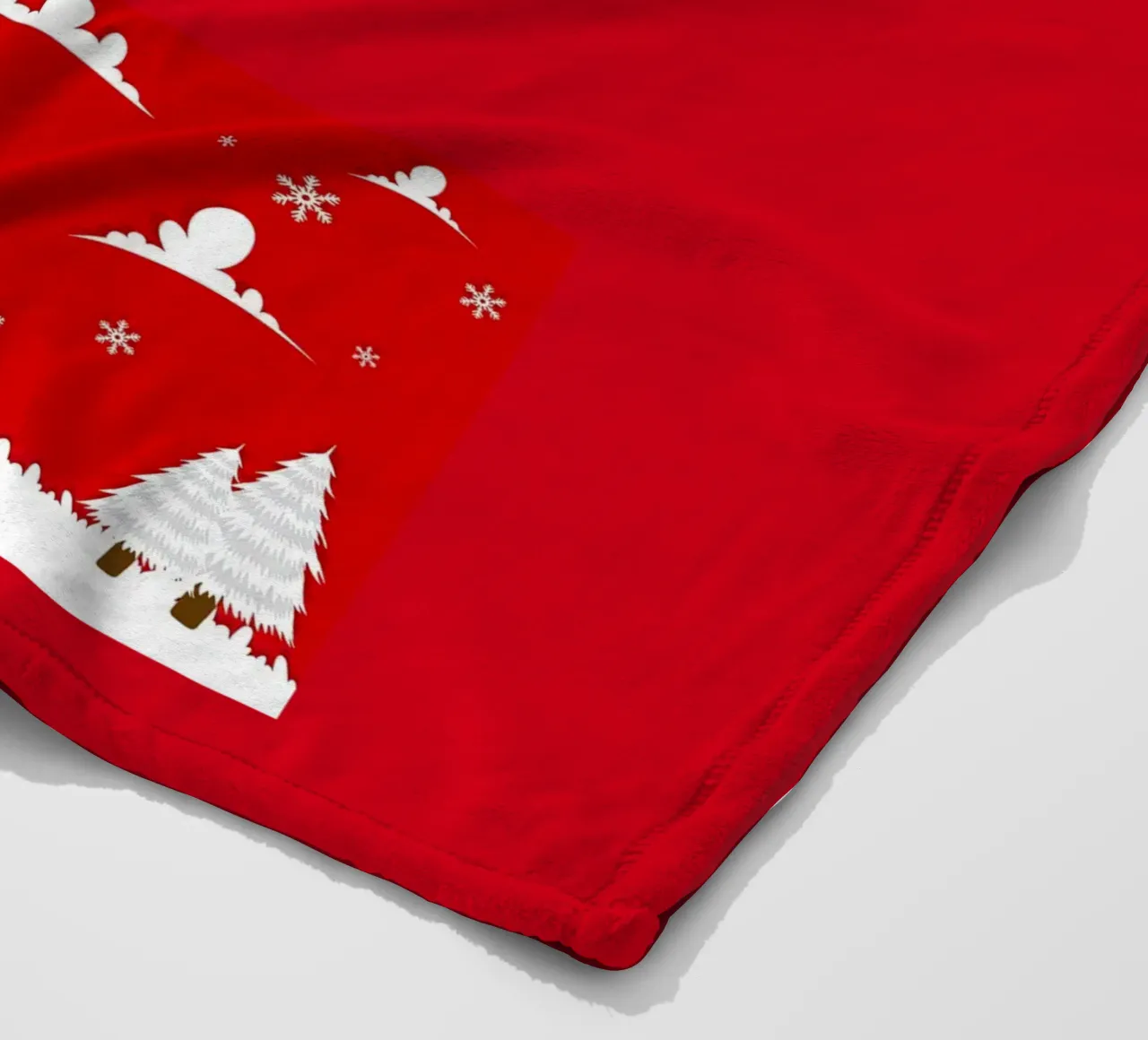 Design natalizio in rosso coperta in pile da BenCoStyle