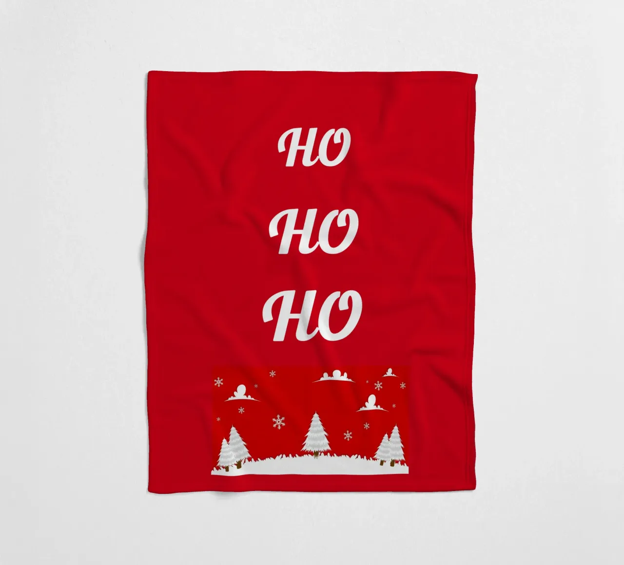 Design natalizio in rosso coperta in pile da BenCoStyle