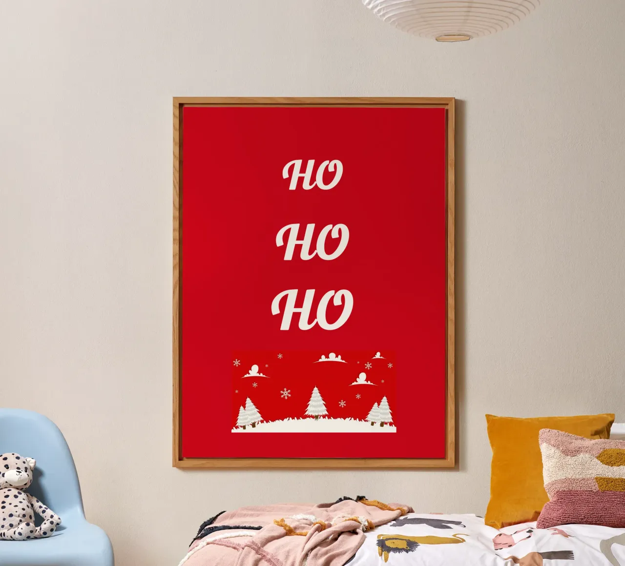 Design natalizio in rosso alluminio dibond da BenCoStyle