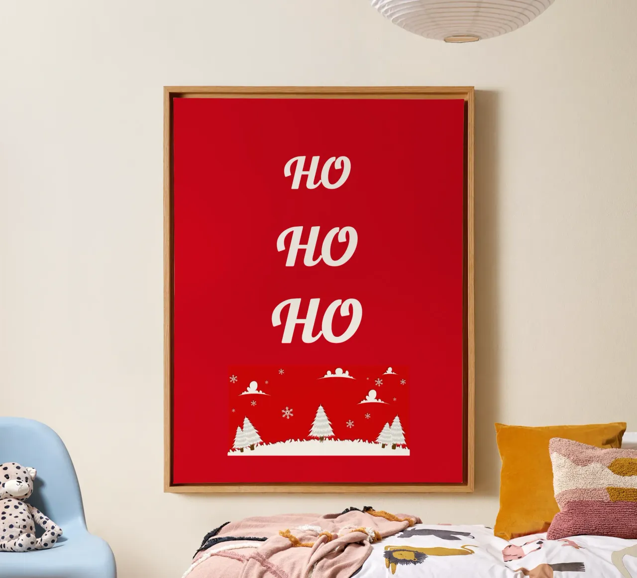 Christmas design in red canvas by BenCoStyle