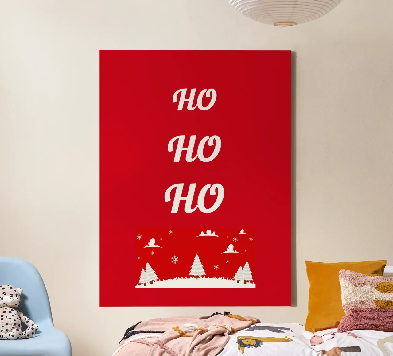 Christmas design in red canvas by BenCoStyle