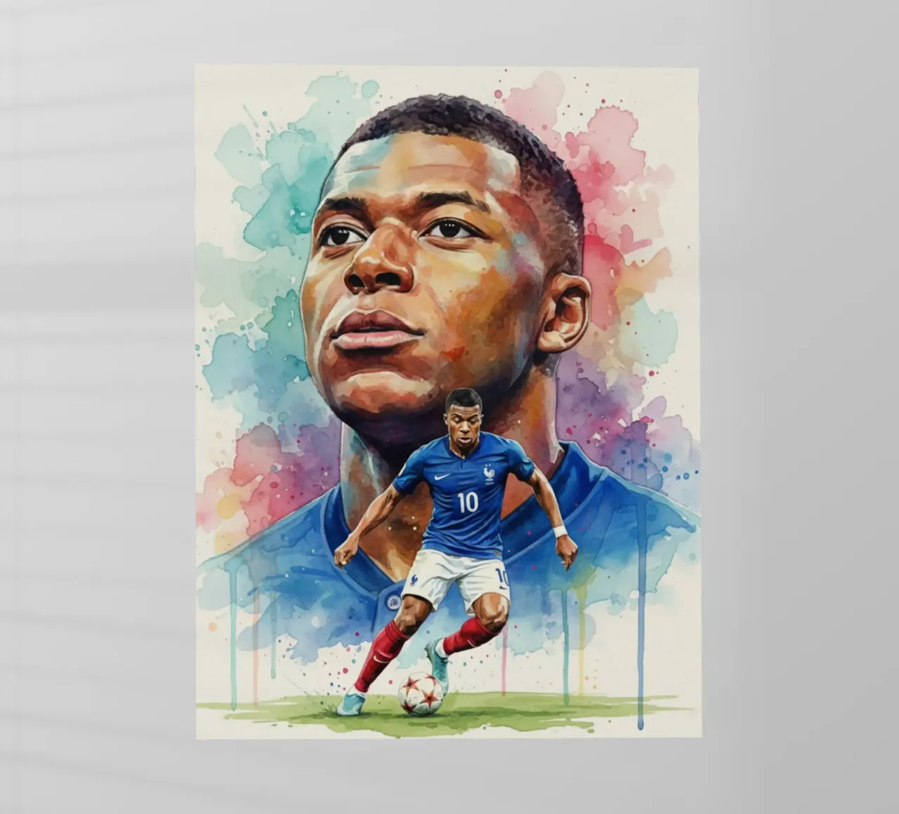 Arte astratta di Mbappe pellicola backlit da Kalis