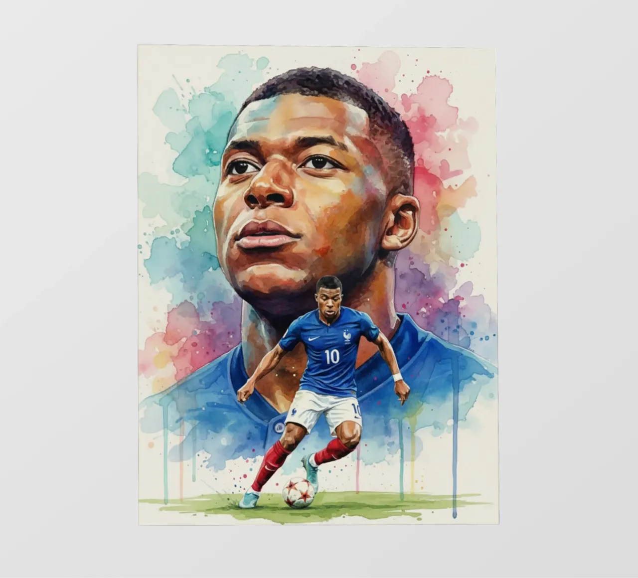 Arte astratta di Mbappe pellicola backlit da Kalis