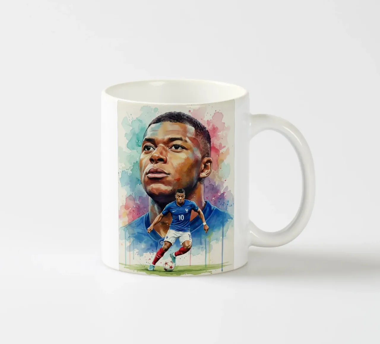 Arte astratta di Mbappe tazza in ceramica da Kalis
