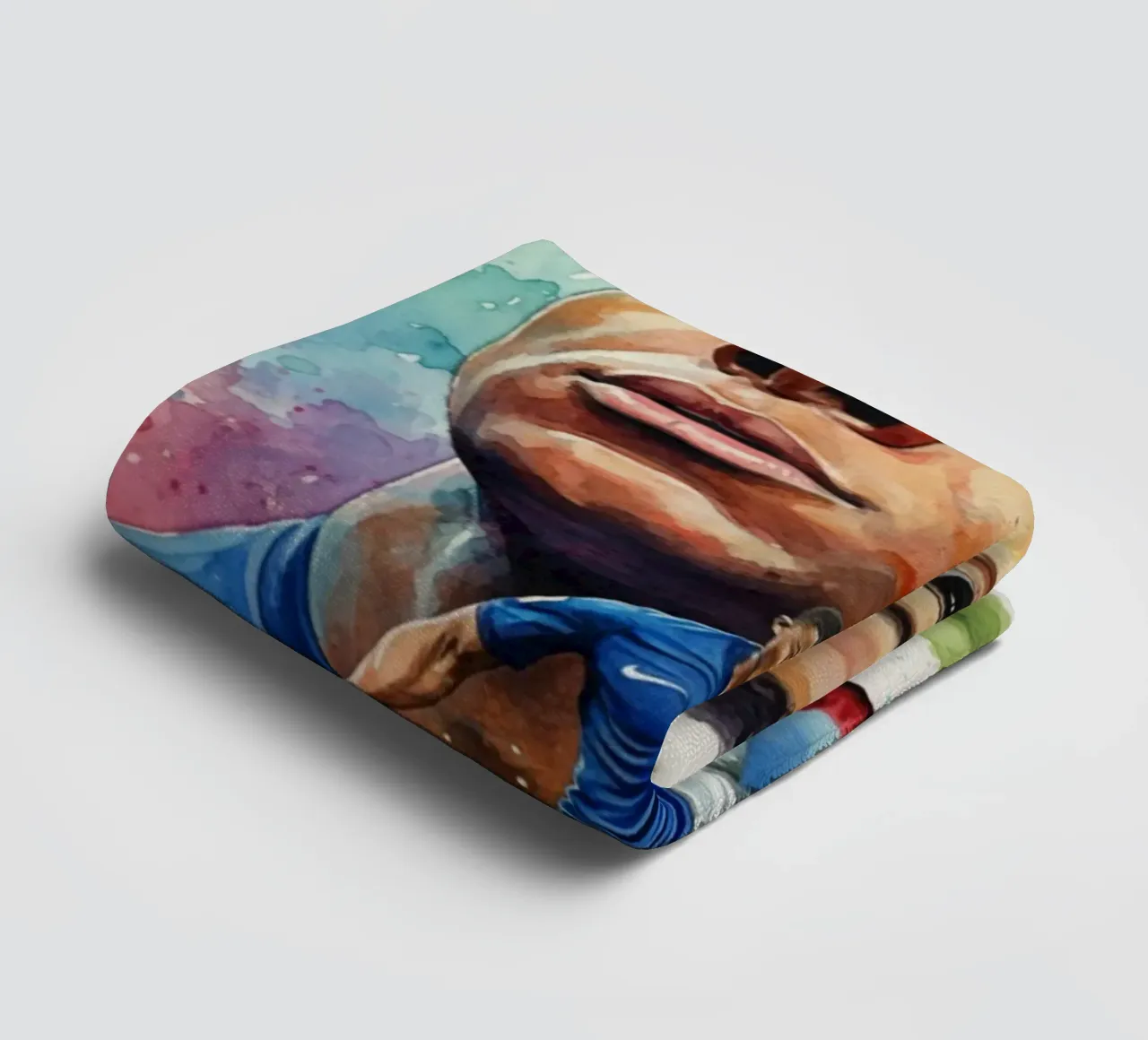 Mbappe abstract art towel by Kalis