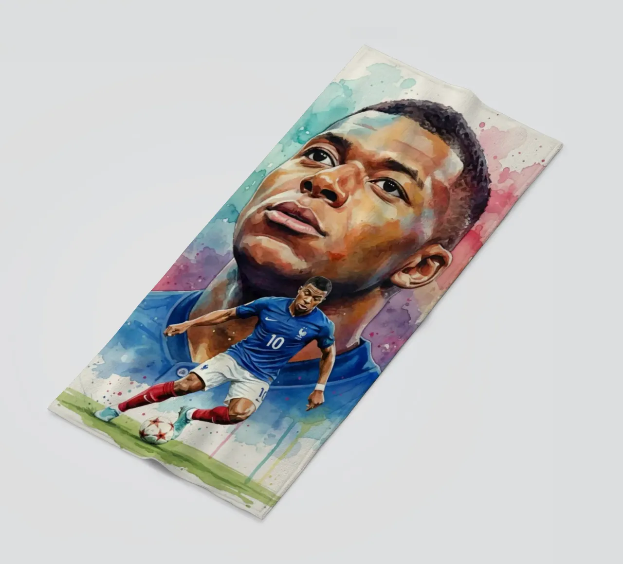 Mbappe abstracte kunst strandhanddoek van Kalis