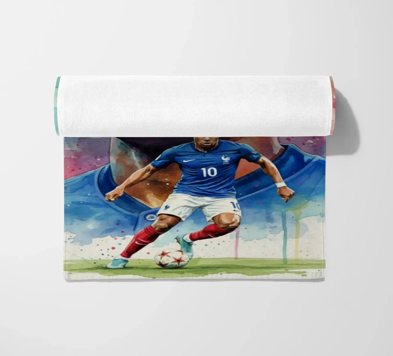 Mbappe abstracte kunst strandhanddoek van Kalis