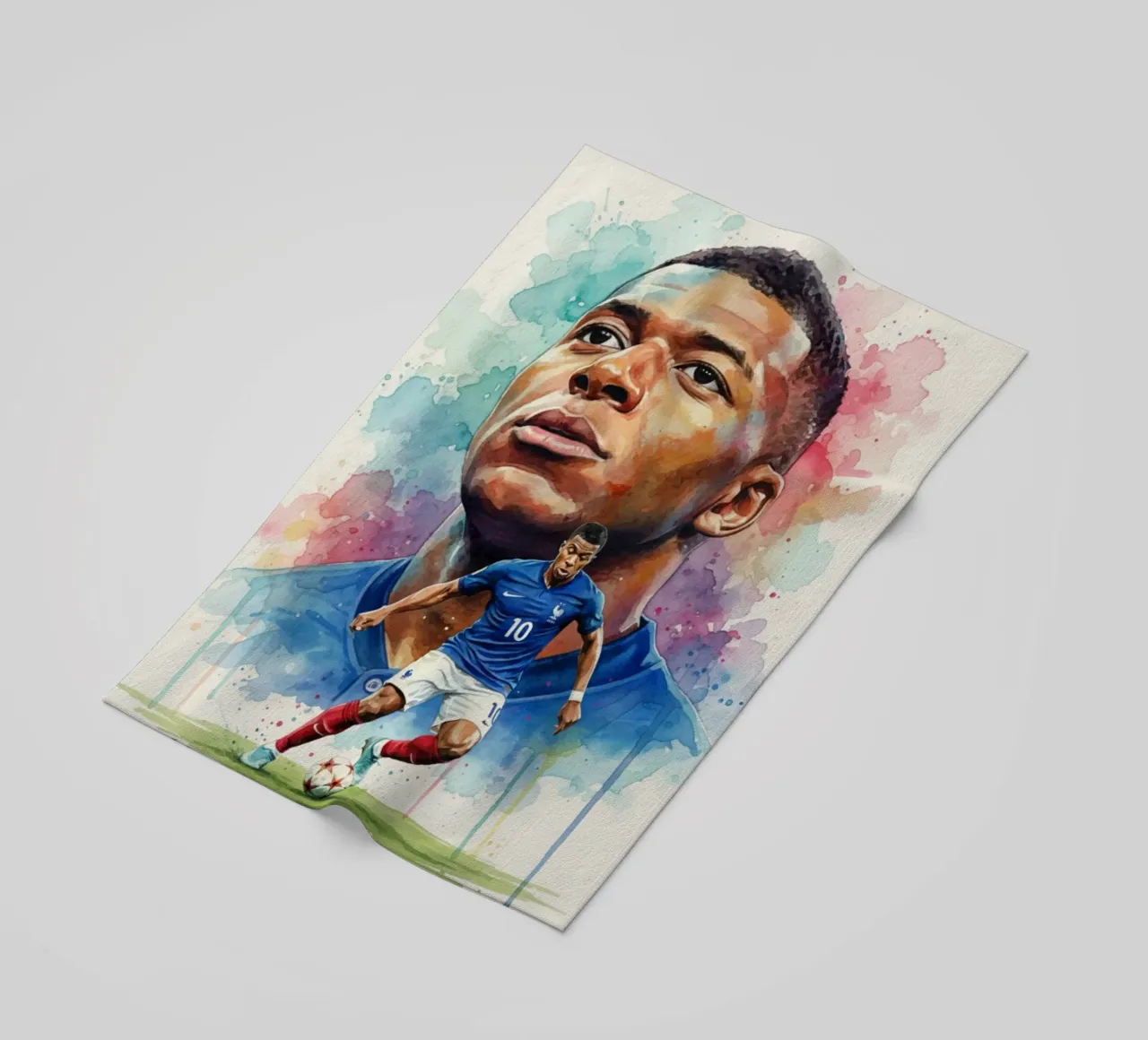 Mbappe abstracte kunst strandhanddoek van Kalis