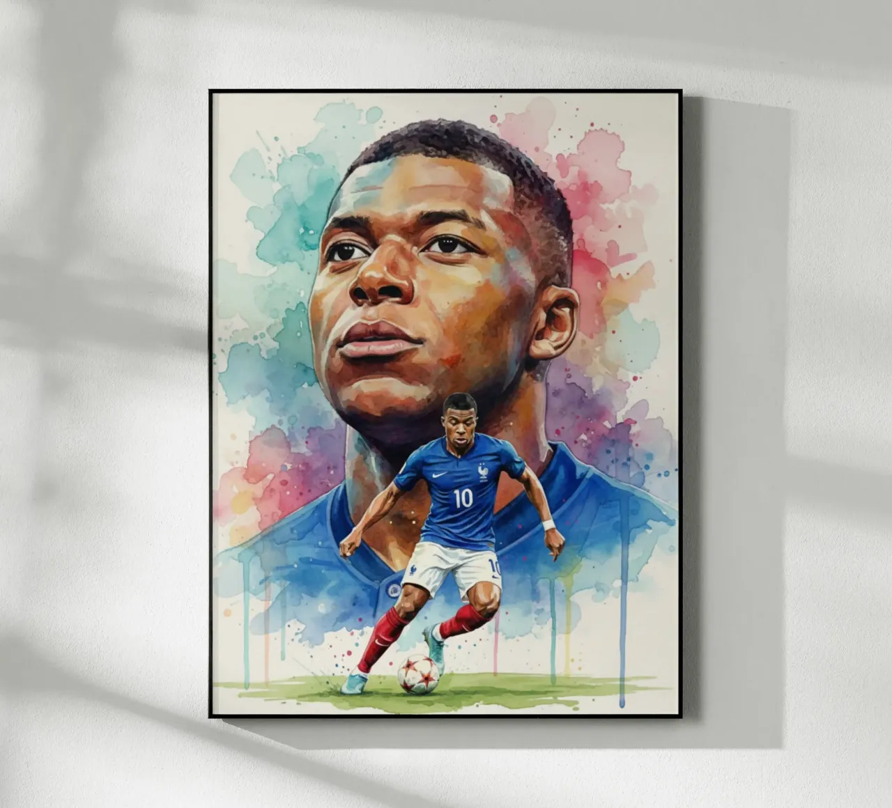 Arte astratta di Mbappe plexiglass da Kalis