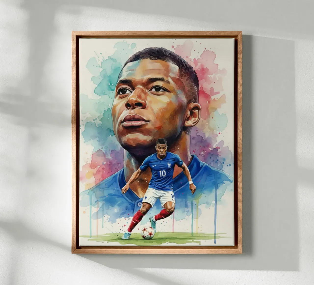 Mbappe abstracte kunst canvas van Kalis