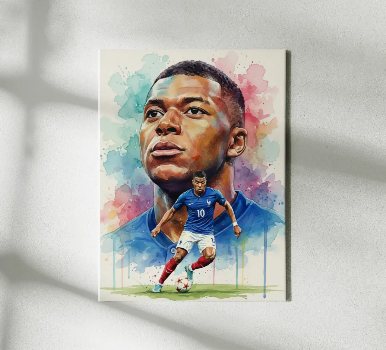 Mbappe abstracte kunst canvas van Kalis