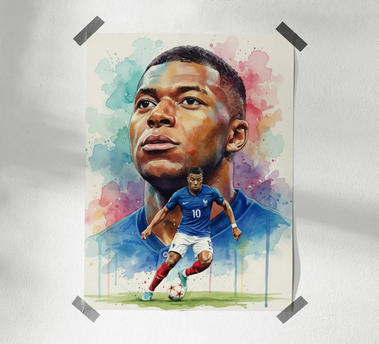Arte astratta di Mbappe carta hahnemühle da Kalis