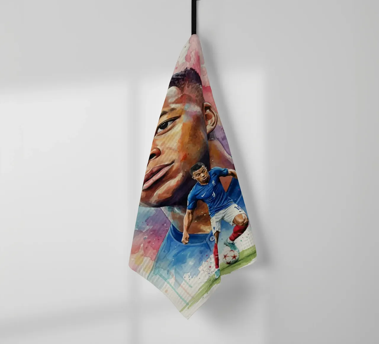 Mbappe art abstrait torchon de Kalis
