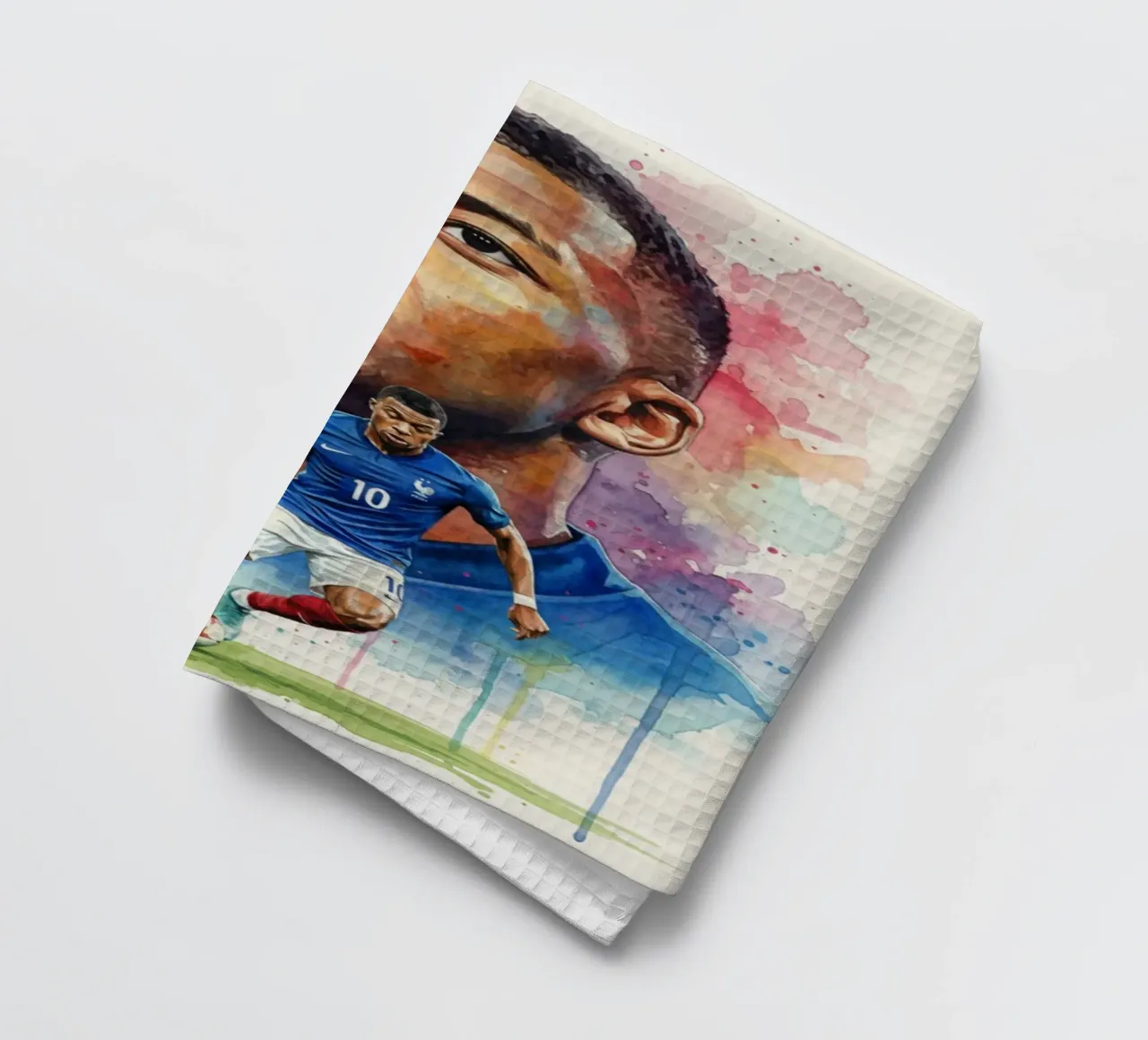 Mbappe art abstrait torchon de Kalis