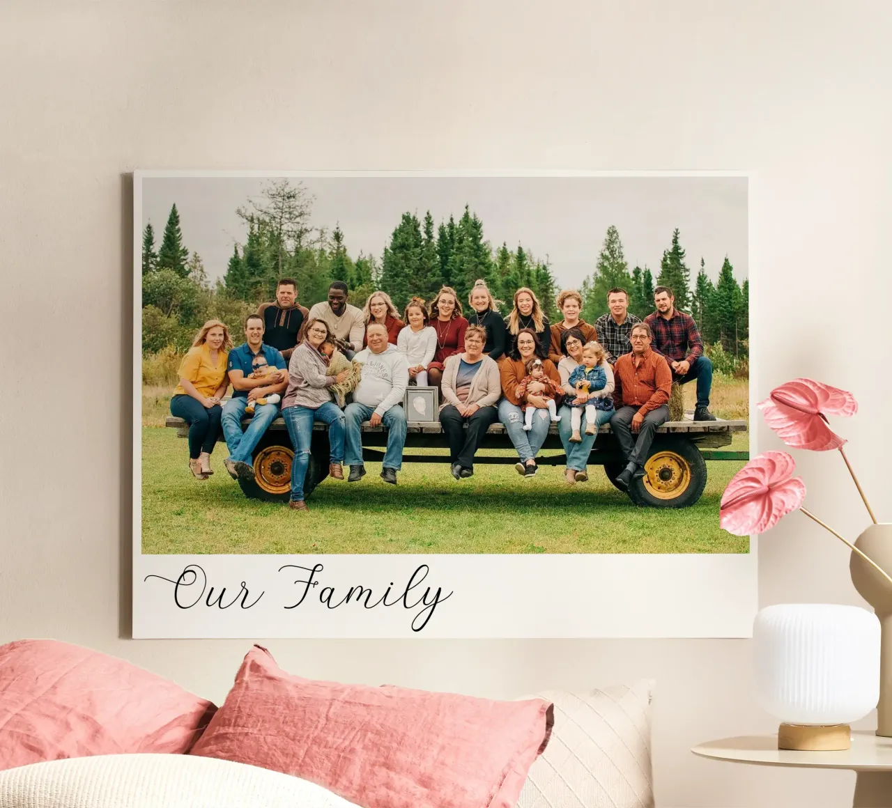 Personalized Our Family Custom Photo canvas with Floater frame by Shark Printables