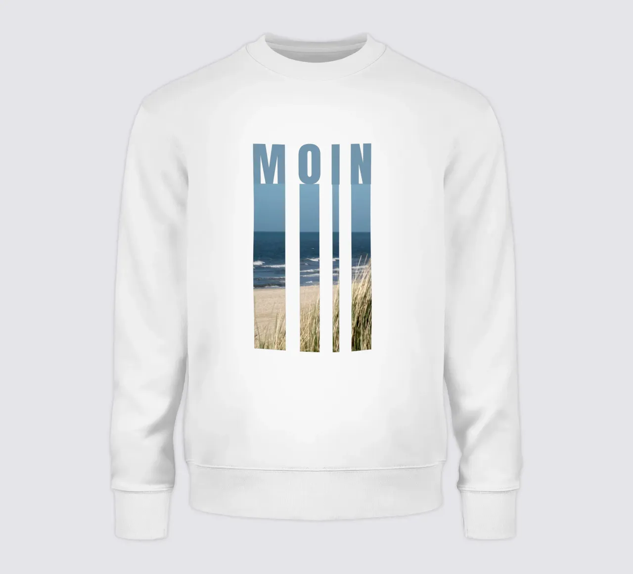 MOIN Strand Design – Norddeutscher Gruß mit Meerblick Sweatshirt von Fies&Fein